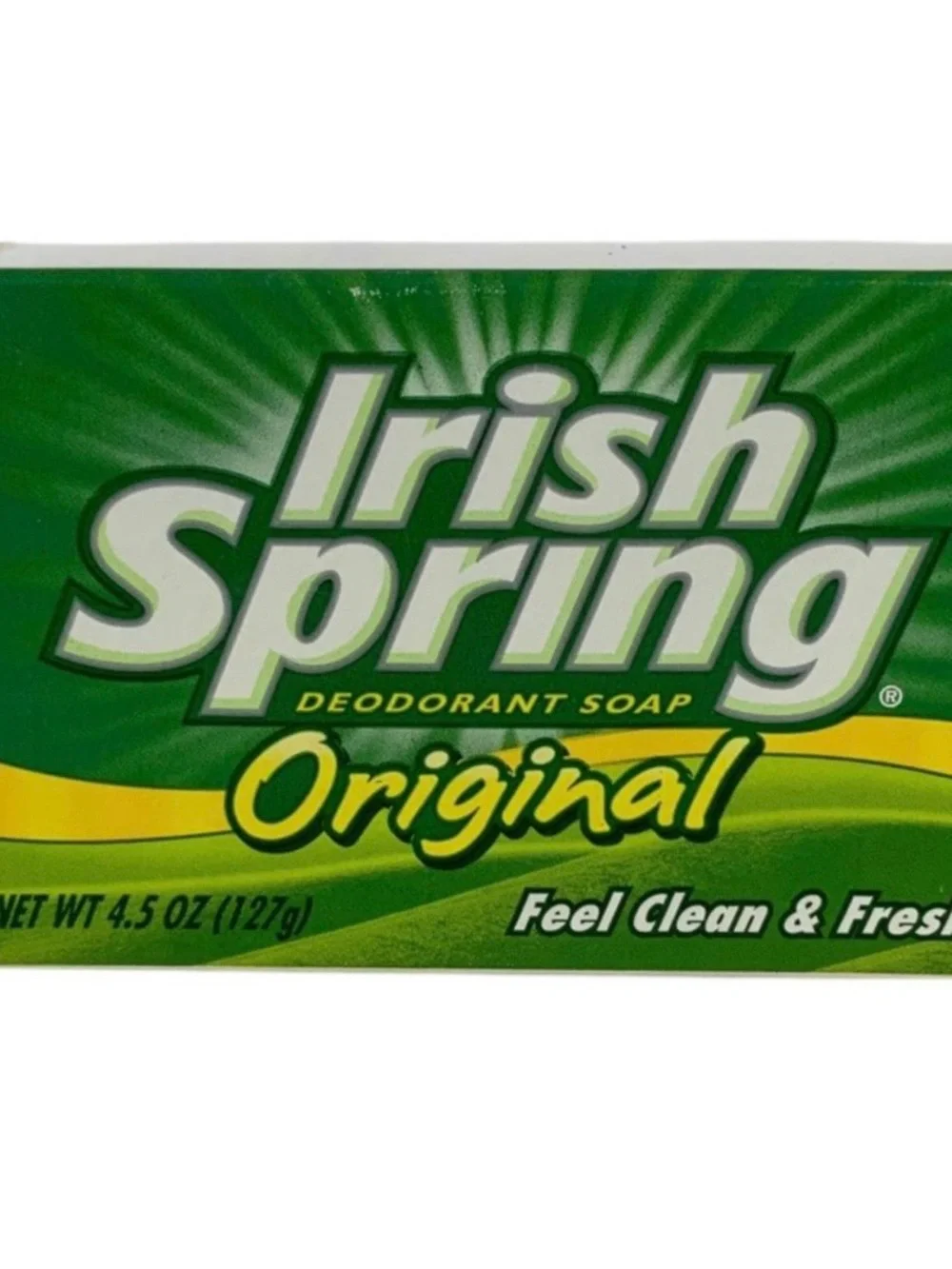 Irish Spring Original Deodorant Soap Bar Feel Clean & Fresh 4.5 oz. Lot of Two